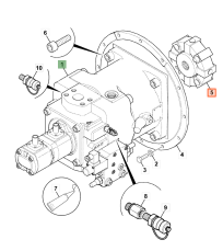 SPOJKA HYDRAULICKÉHO ČERPADLA JCB JS 200 331/67249 - ORIGINÁL